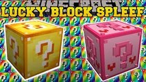 PopularMMOs Minecraft: PAT AND JEN LUCKY BLOCK SPLEEF GamingWithJen Mini-Game