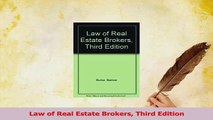 Read  Law of Real Estate Brokers Third Edition Ebook Free