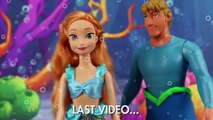 Elsa Saves Mermaid Anna & Frozen Kristoff with Jack Frost. DisneyToysFan.