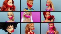 Barbie Spiderman Birthday Party! DisneyCarToys Frozen Kids, Elsa, Mike Merman, Romie Surprise Party