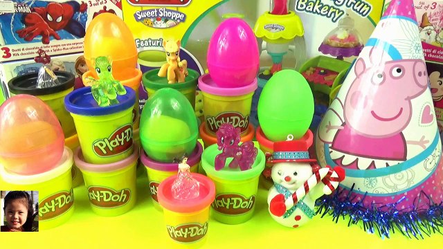 PEPPA PIG SURPRISE EGGS !!! Kinder peppa pig en español My little pony Rainbow Dash MINIONS | Pi TV
