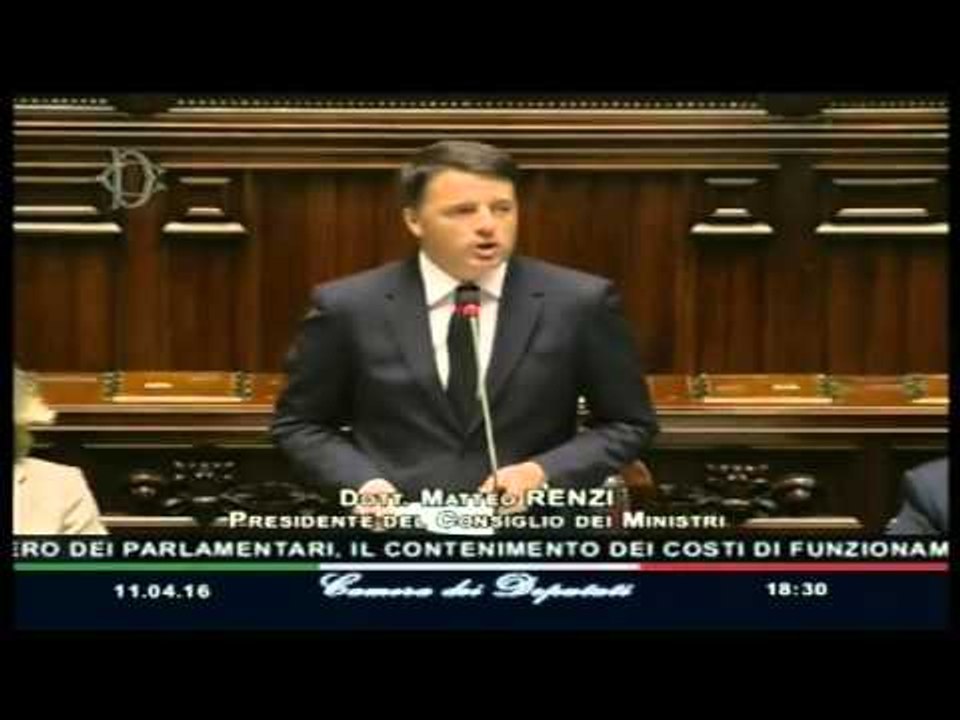 Roma - Riforme costituzionali, Renzi alla Camera (11.04.16)