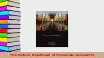 PDF  The Oxford Handbook of Economic Inequality Download Full Ebook