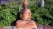 Meditating Buddha statue, Saffron Robed Buddha