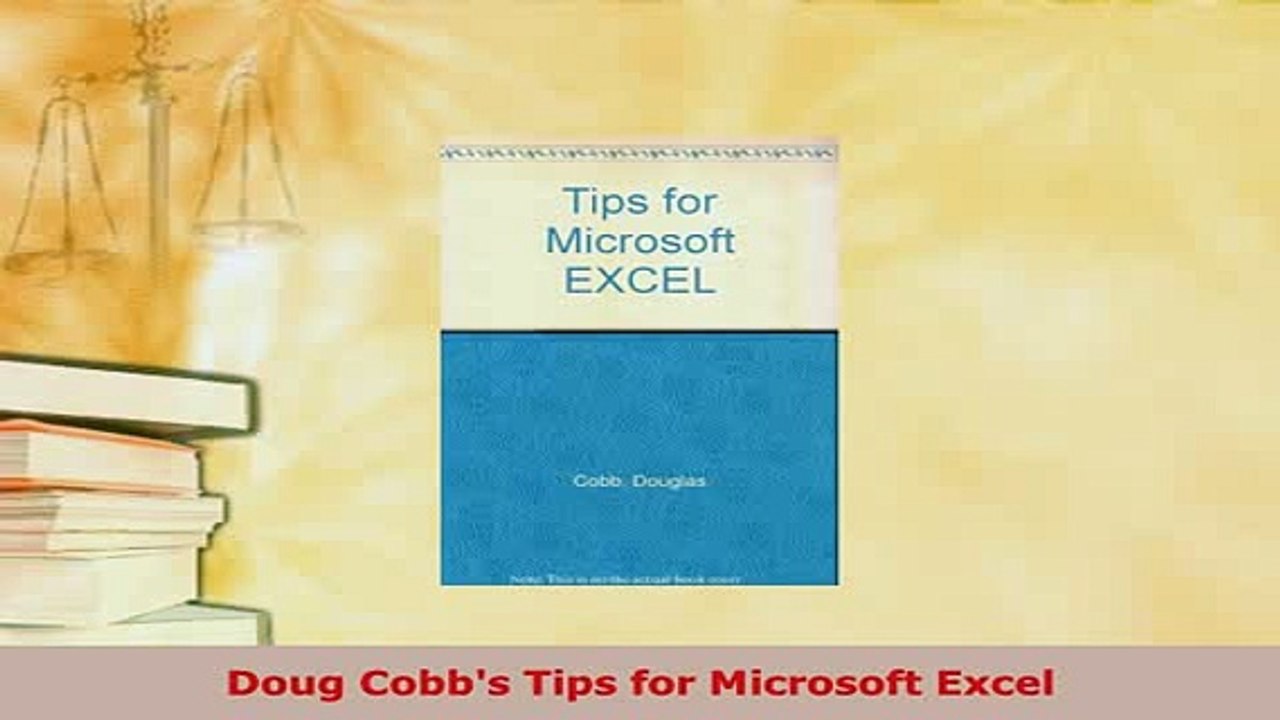 PDF  Doug Cobbs Tips for Microsoft Excel Free Books