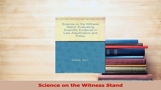 Read  Science on the Witness Stand Ebook Free