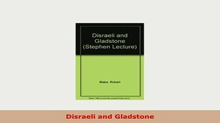 PDF  Disraeli and Gladstone Free Books