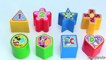 LEARN Shapes and Colors with Mickey Mouse Shape Sorter