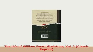 Download  The Life of William Ewart Gladstone Vol 2 Classic Reprint PDF Book Free