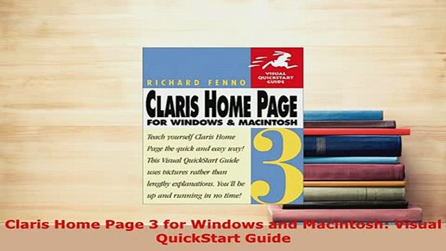 PDF Claris Home Page 3 for Windows and Macintosh Visual QuickStart Guide EBook