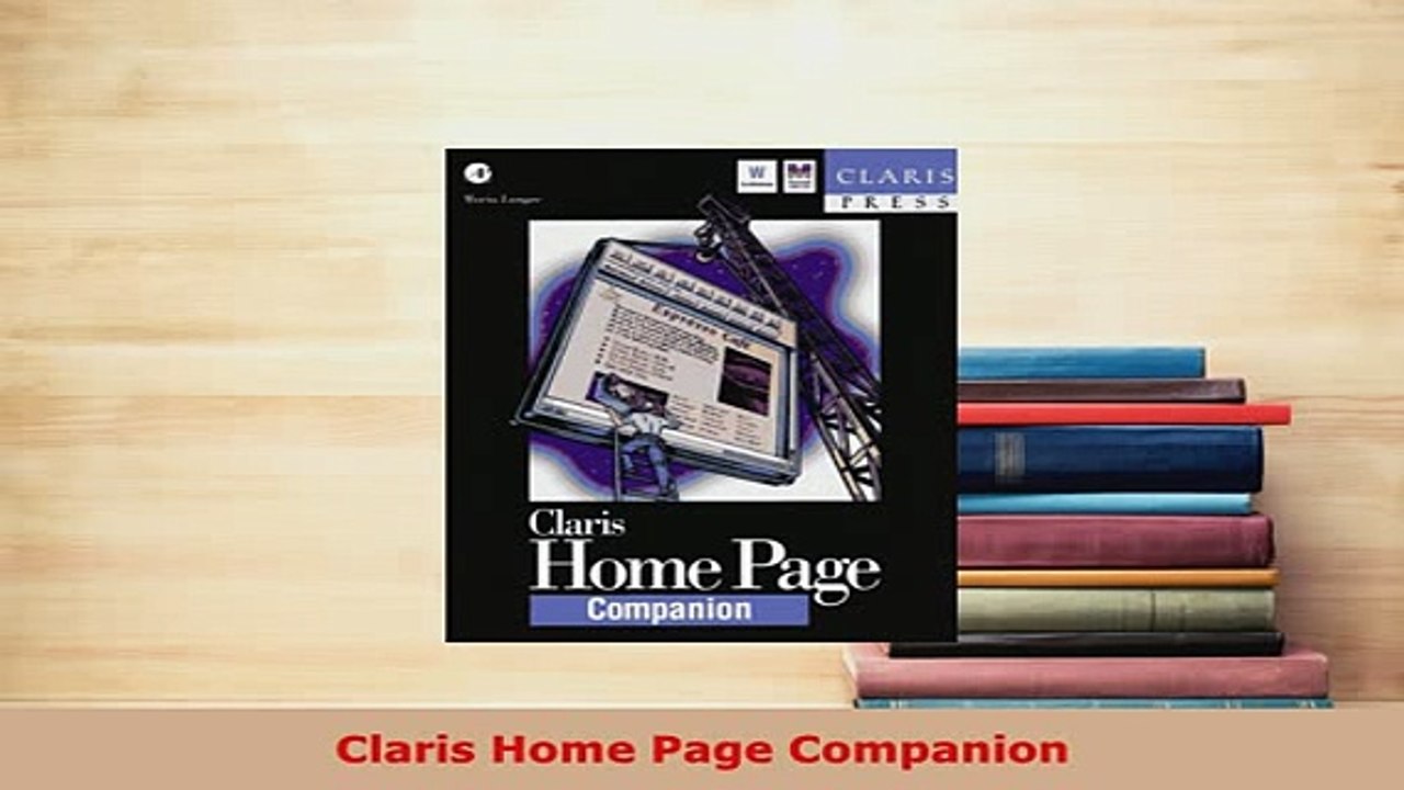Download  Claris Home Page Companion Free Books