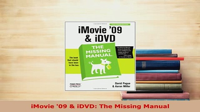 Download iMovie 09 iDVD The Missing Manual EBook