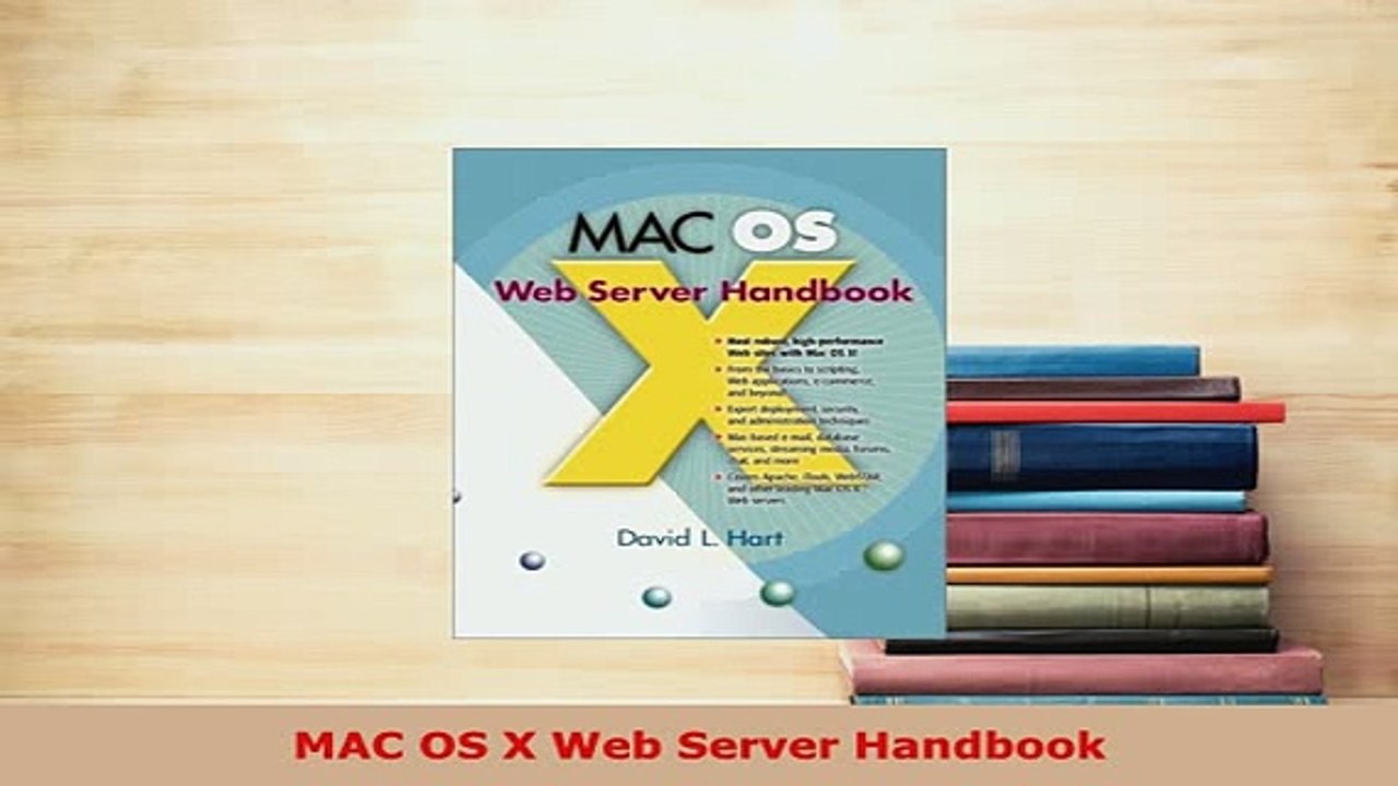 Download  MAC OS X Web Server Handbook  EBook