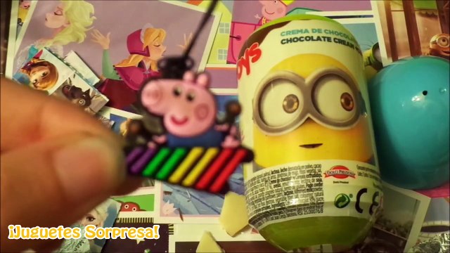 Huevo Kinder en Español: PEPA LA CERDITA PEPPA PIG LOS MINIONS FROZEN HUEVITOS KINDER JUGU