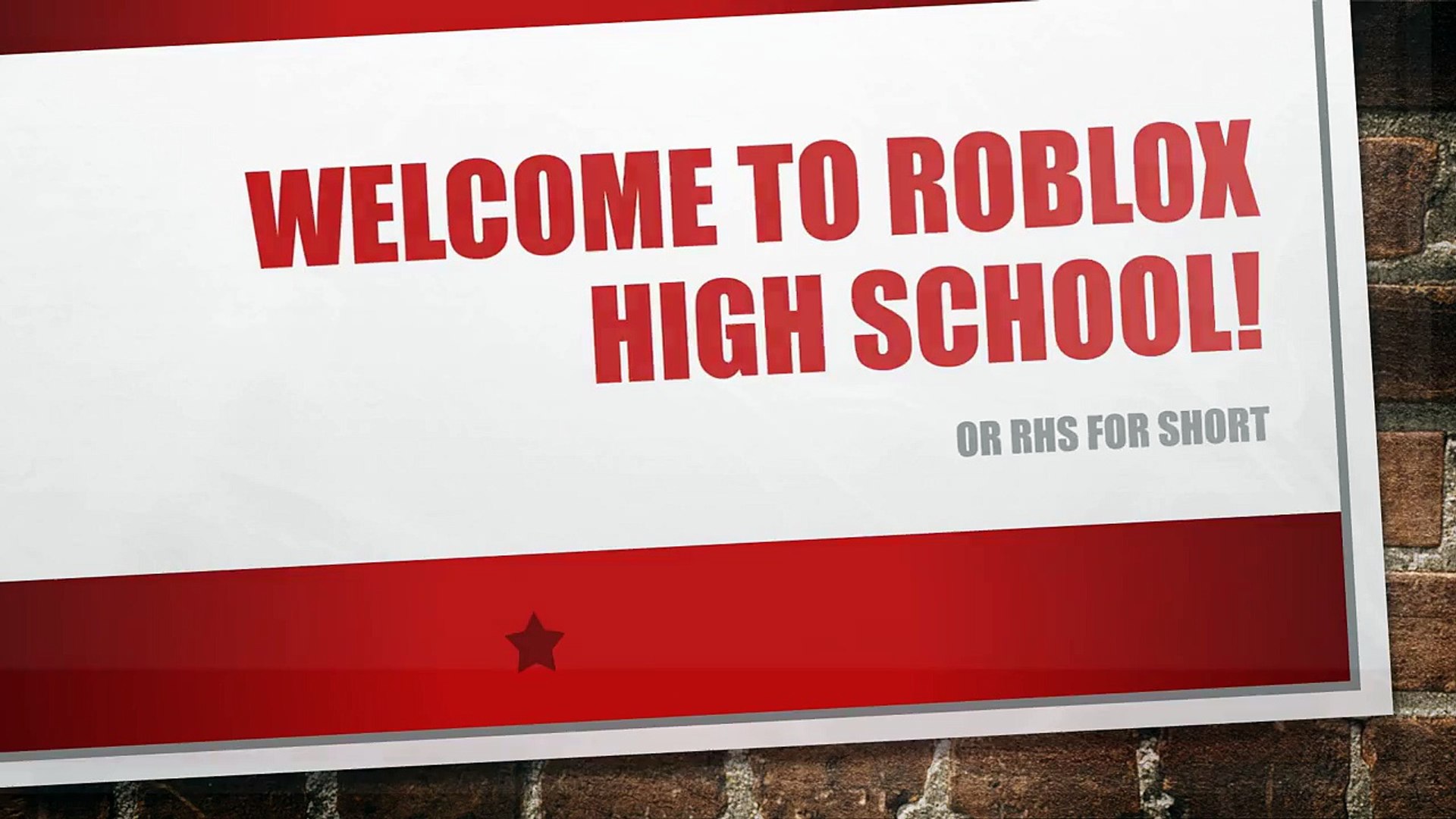 Welcome To Roblox High School - rhs roblox high school