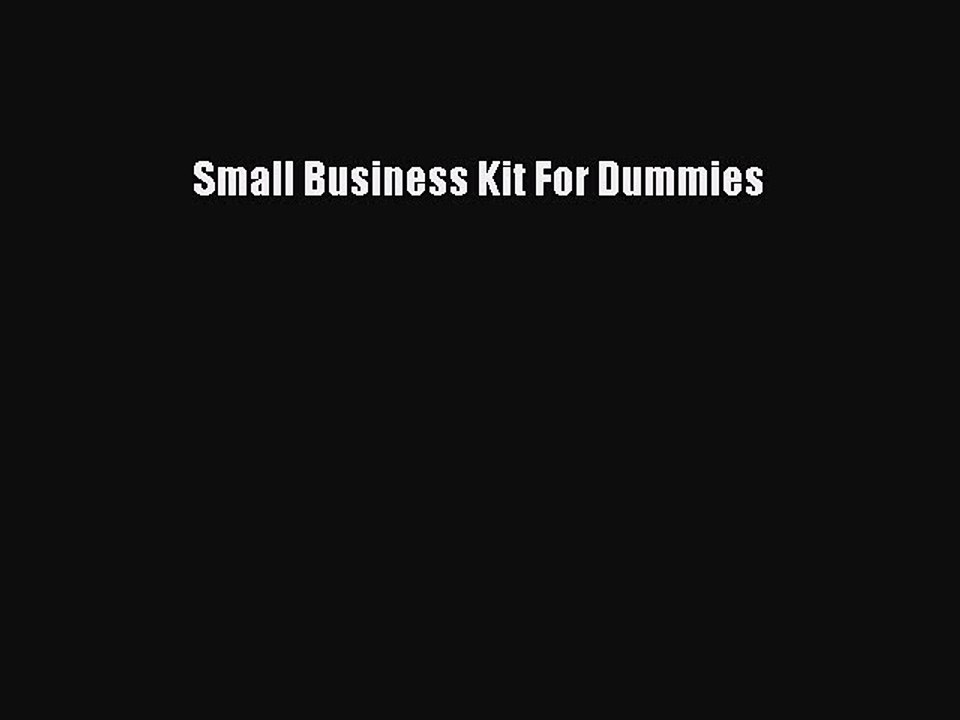 [PDF] Small Business Kit For Dummies [Read] Online