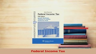 Read  Federal Income Tax Ebook Free