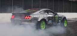 Así quedó el Mustang de Vaughn Gittin en la Fórmula Drift