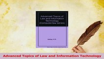 PDF  Advanced Topics of Law and Information Technology Read Online