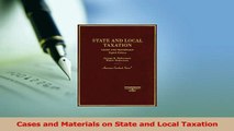 Read  Cases and Materials on State and Local Taxation PDF Free