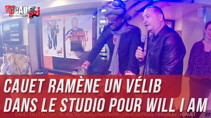 Cauet ramène un vélib dans le studio pour Will i am - C'Cauet sur NRJ
