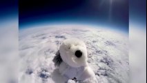 ¿Un perro de peluche en la estratosfera?