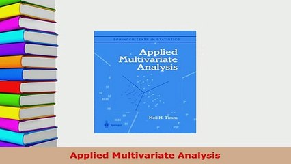 PDF  Applied Multivariate Analysis Download Online