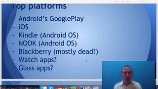 004 Discussion of mobile app platforms and different app stores