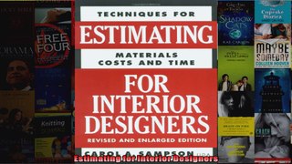 Read  Estimating for Interior Designers  Full EBook