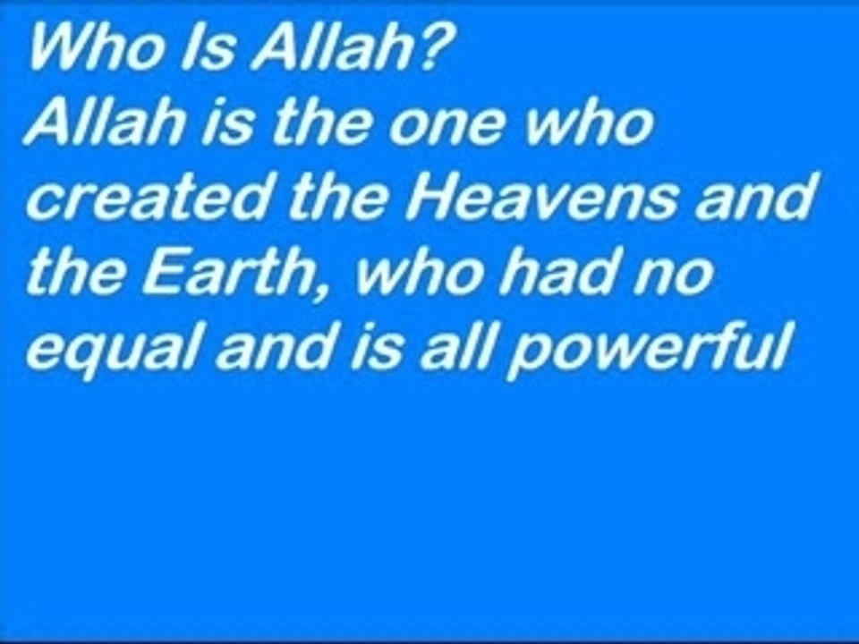 ALLAH  AND  ISLAM
