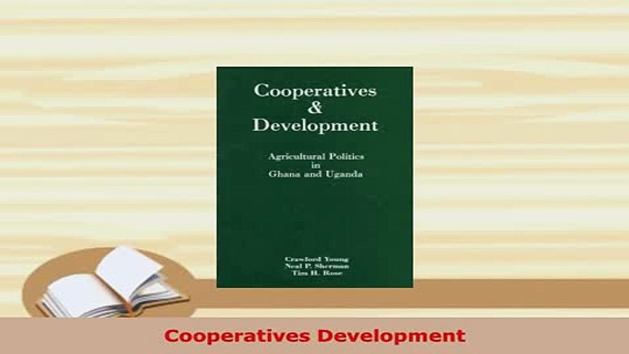 PDF  Cooperatives Development Ebook