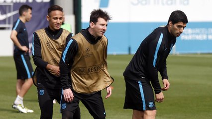 FC Barcelona training session: Final session before trip to Madrid