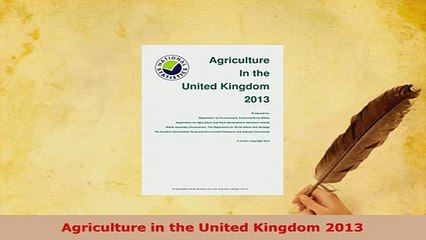 Download  Agriculture in the United Kingdom 2013 Free Books