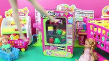 SHOPKINS VENDING MACHINE Frozen Kids Buy Shopkins Alex & Felicia Shopping With Elsa & Spiderman