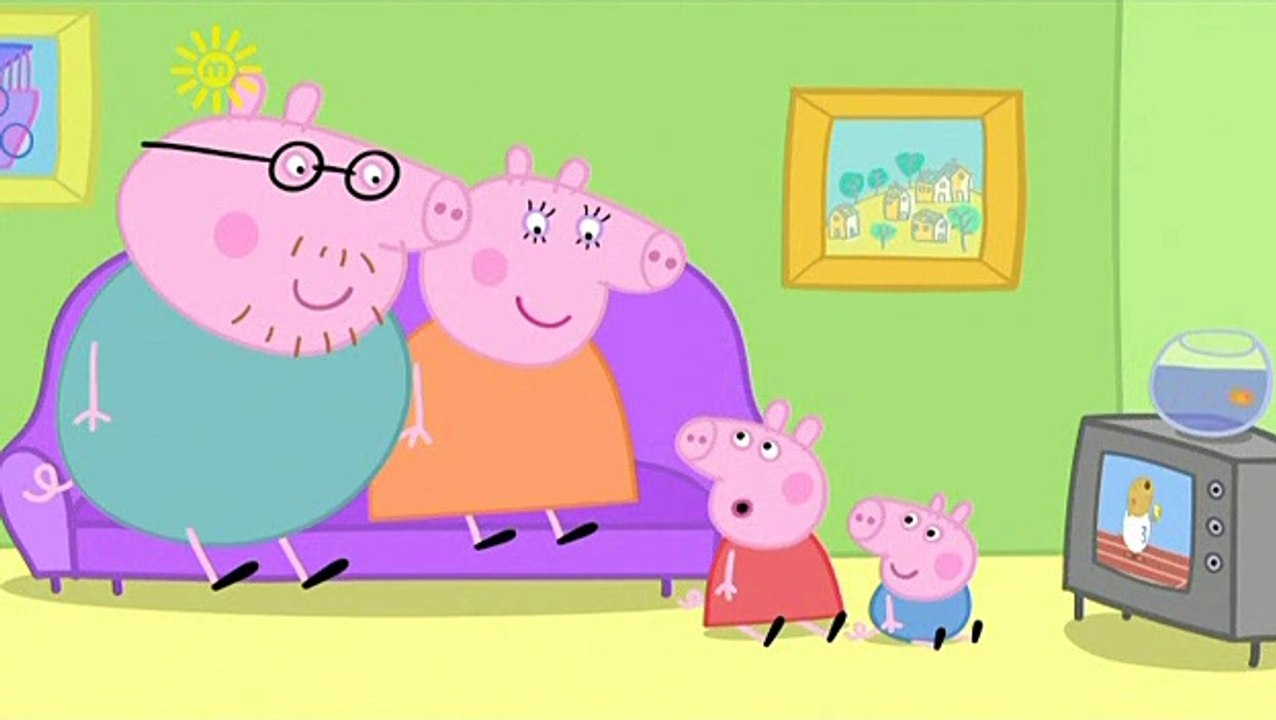 Peppa Pig. Champion Daddy Pig. Mummy Pig and Daddy Pig and George Pig