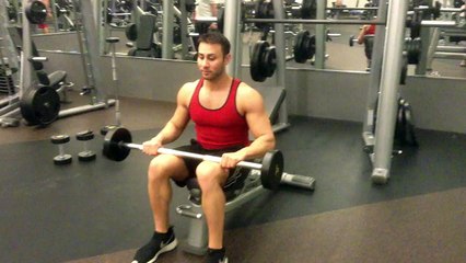 Incline Barbell Triceps Extension - Male Fitness Training - FxFitness,ca