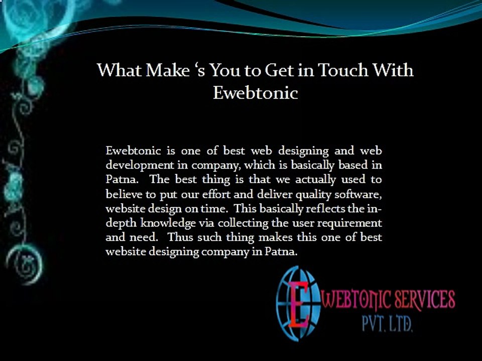 Ewebtonic Services- Website Designing Company in Patna