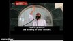 islamic preacher tells arabs to stab jews. brings a sharp blade. knife