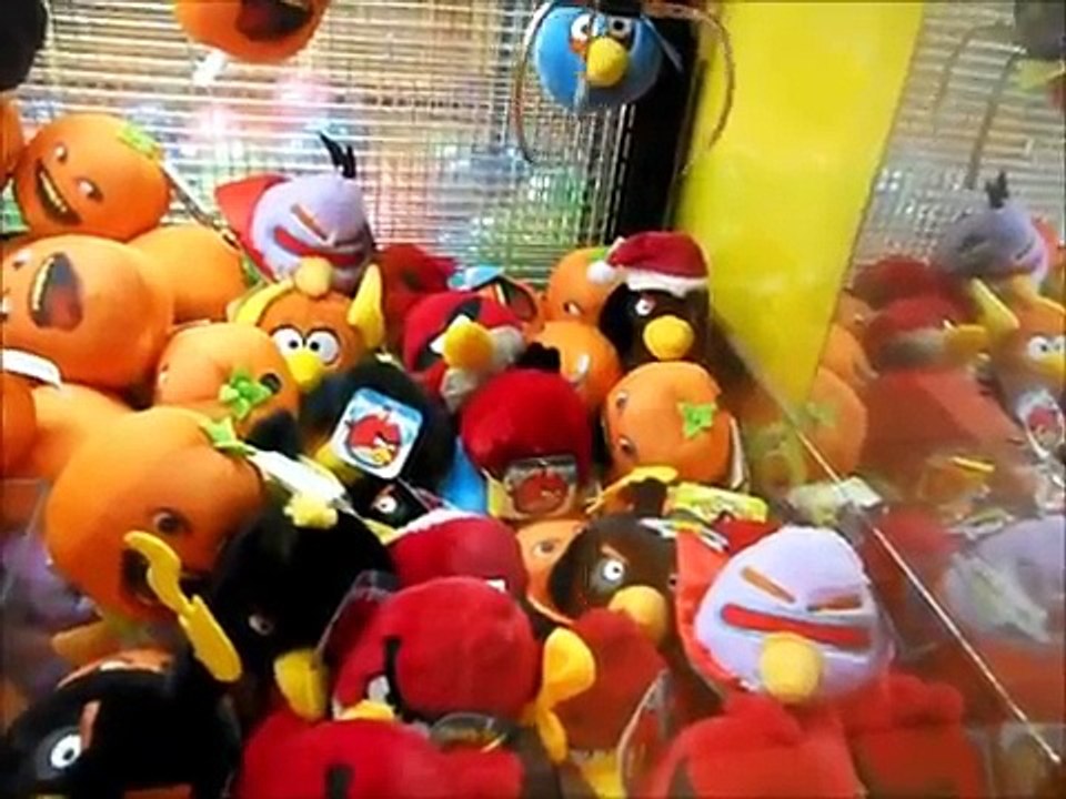 All 6 Space Angry Bird Plush Bus Claw Machine Wins!