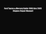 Download Ford Taurus & Mercury Sable 1996 thru 2005 (Haynes Repair Manual) PDF Free