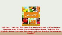 PDF  Juicing  Juicing Recipes for Weight Loss  400 Detox Cleanse and Green Smoothie Diet Book Free Books