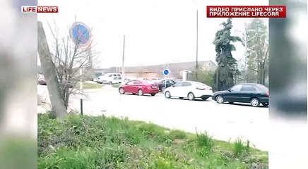 Видео с места взрывов у отдела МВД на Ставрополье