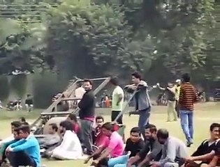 Pakistani tape ball Player raining sixes