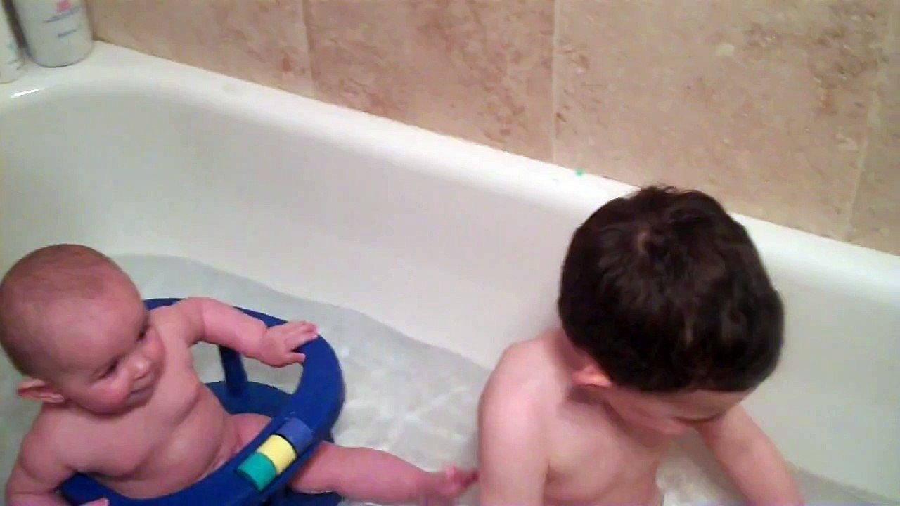 Our first bath together.MP4