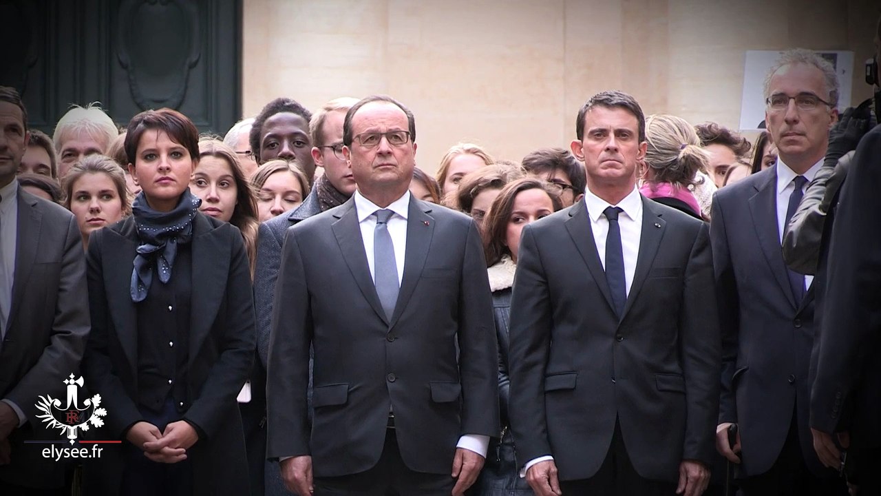 Hommage aux victimes des attentats à la Sorbonne