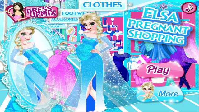 Pregnant Princess Elsa & Anna Shopping Baby Games HD ( Disney Frozen )
