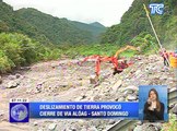 Vía Alóag-Santo Domingo cerrada por un nuevo derrumbe
