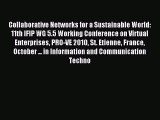 Read Collaborative Networks for a Sustainable World: 11th IFIP WG 5.5 Working Conference on
