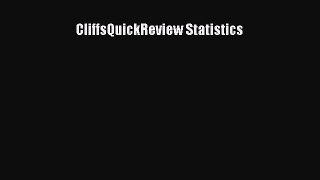 Read CliffsQuickReview Statistics Ebook Free