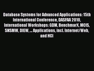 Read Database Systems for Advanced Applications: 15th International Conference DASFAA 2010